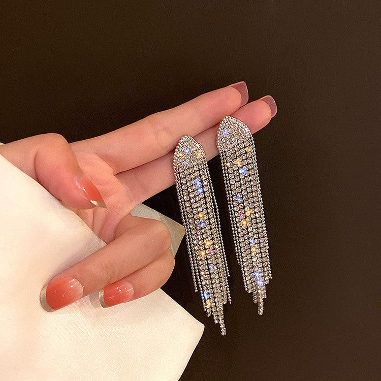 Wholesale Long Tassel Earrings 925 Silver Needle Earrings ACC-ES-Yixin003