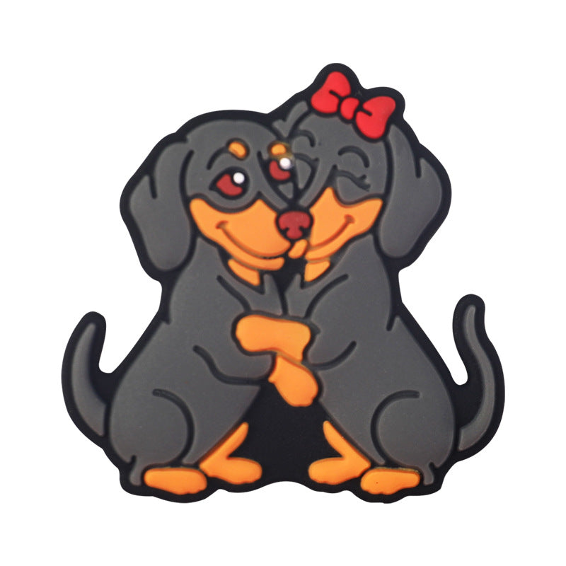 Wholesale  20pcs Cartoon dachshund  Focal Beads DIY Bead Accessories