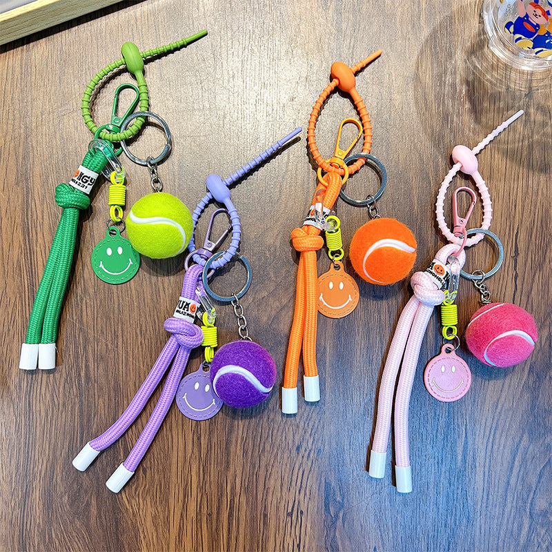 Wholesale Acrylic Tennis Tassel Keychain - Trendy Car Key Accessory for Everyday Use