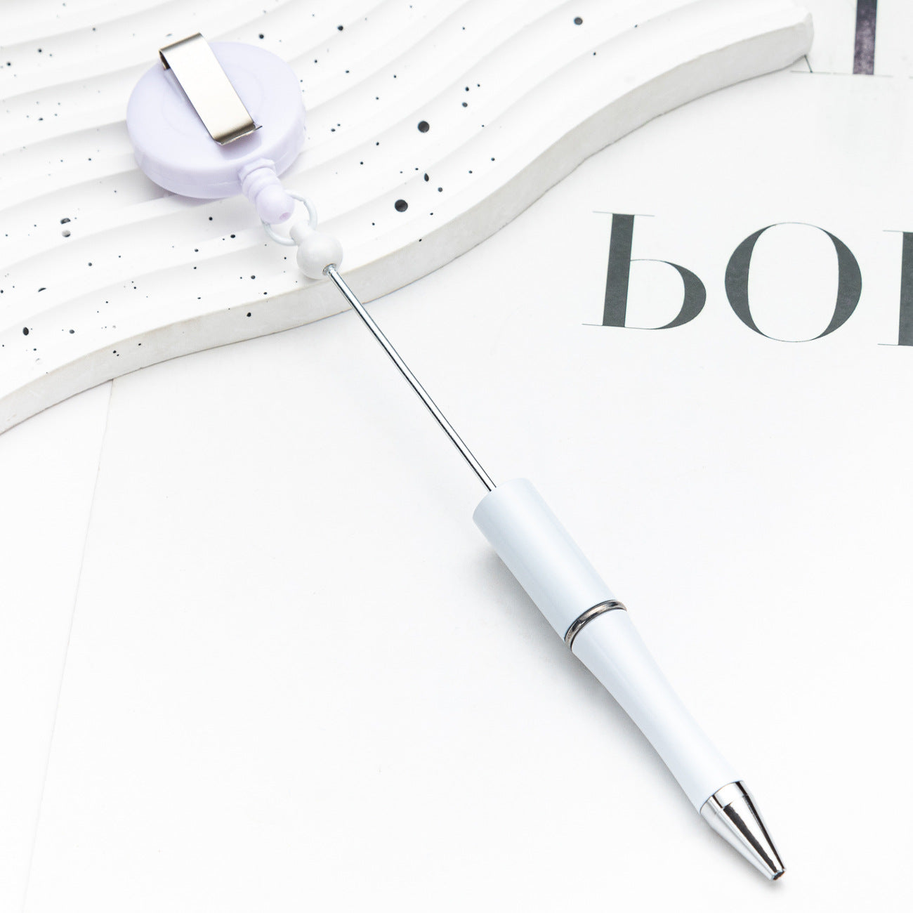 Wholesale Beadable Pens Plastic Badge Reels DIY Beaded Pens ACC-PN-HuaH059