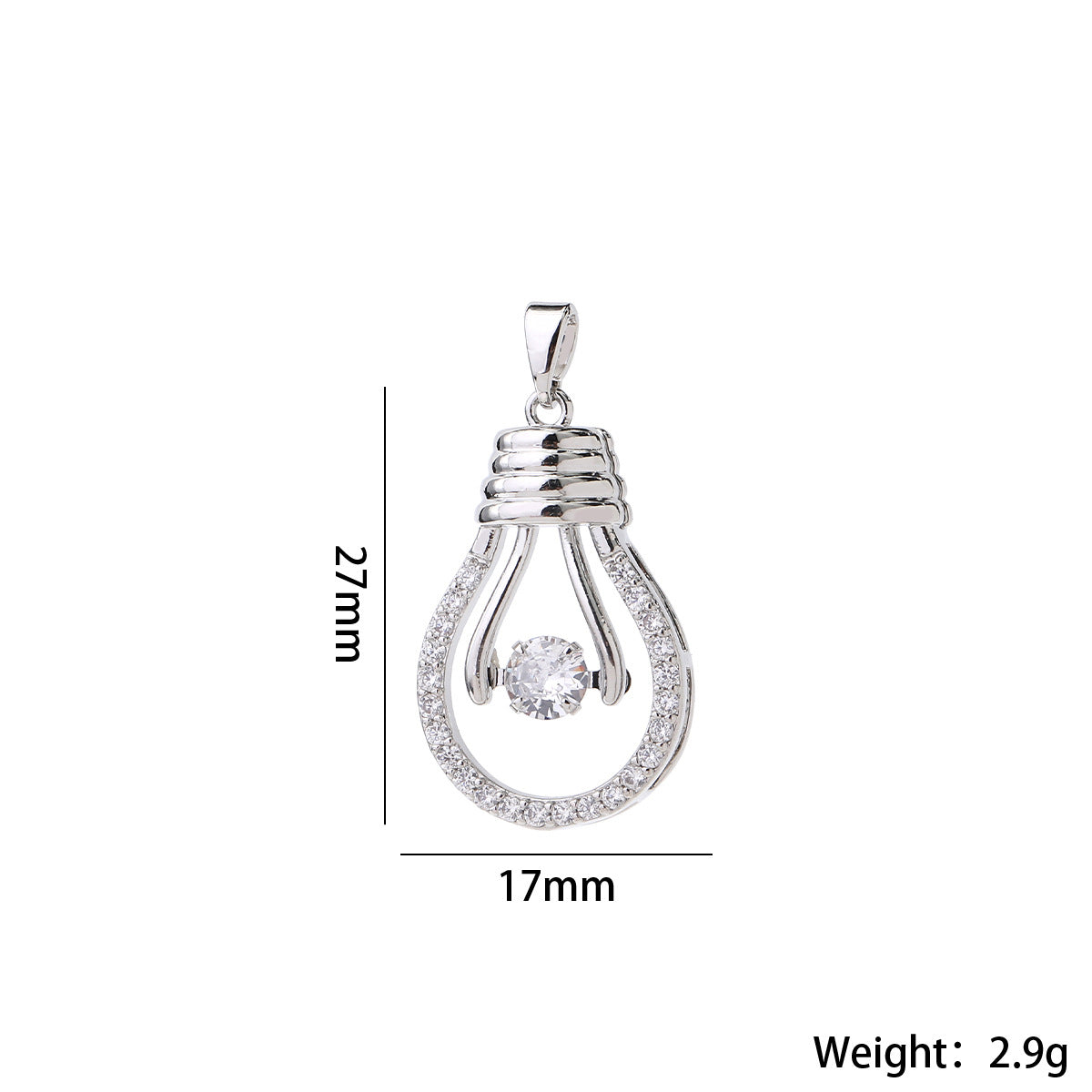 Wholesale Lip Shape Zircon Pendant Gold Plated Necklace Charm DIY Jewelry Making Fashion Accessory