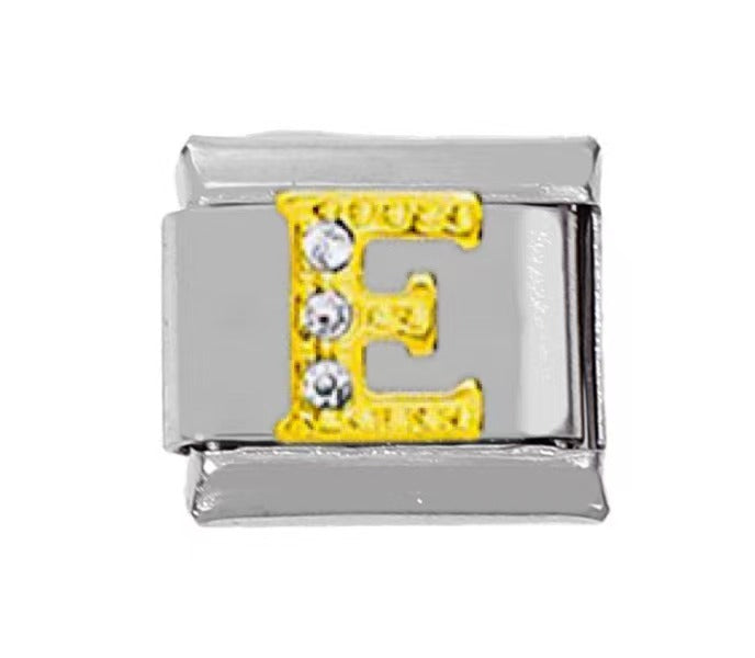 Wholesale 5pcs Italian Charm Bracelet Charm Module Stainless Steel Letter Bracelet 9mm DIY Pattern Free Stitching Detachable Composable Bracelet ACC-BT-DaLiang022