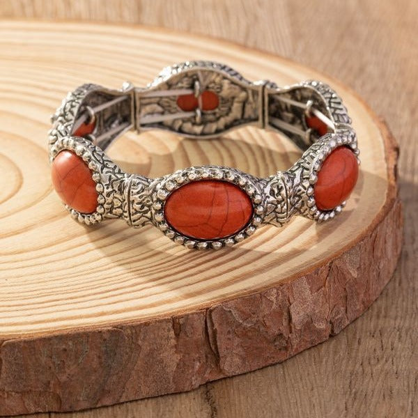 Wholesale Bohemian Oval Pattern Turquoise Bracelet ACC-BT-Gaoz003