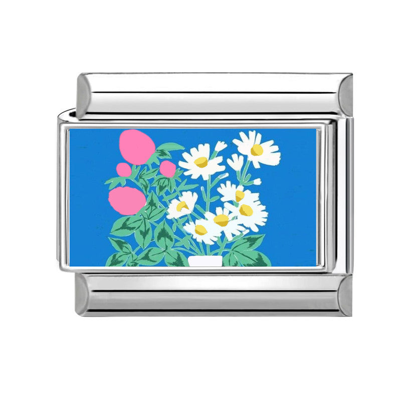 Wholesale 9mm Italian Charm Starter Bracelets DIY square Single Section Creative Stainless Steel Composable Bracelet