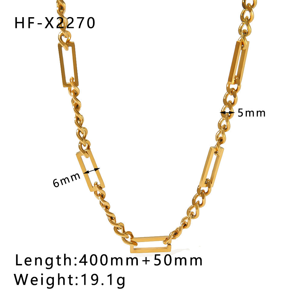 Wholesale Special Shaped Love Water Drop Pendant Zircon Lava Stainless Steel Necklace ACC-NE-Xiny004
