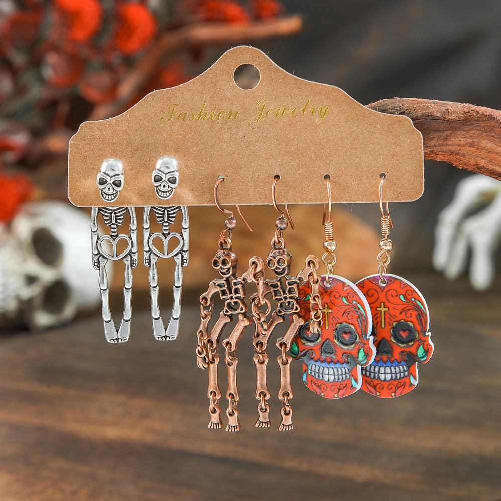 Wholesale Halloween  Suit Combination Couple Earrings Jewelry
