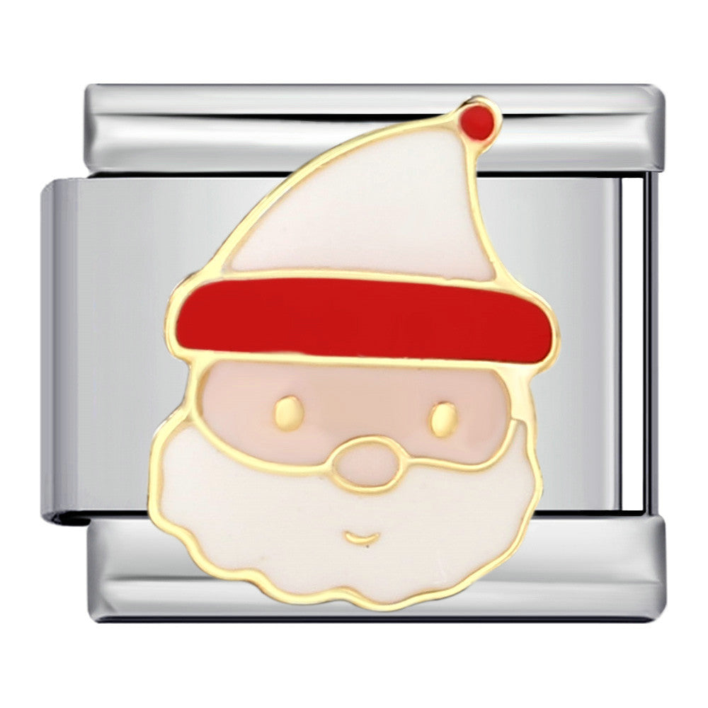 Großhandel 5pcs Italienisches Charmalme Armband 9mm DIY Spleißen Weihnachtskollektion Edelstahl komponierbares Armband