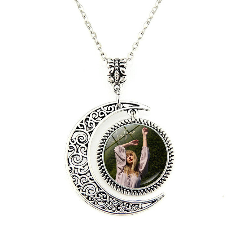 Wholesale Music Celebrity Pendant Sweater Chain Long Necklace ACC-NE-JiaYun003