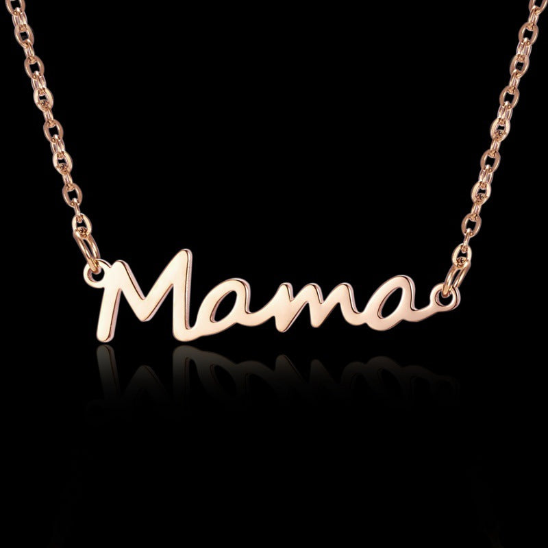 Wholesale Mama mother letter necklace  creative Mother's Day all-match necklace