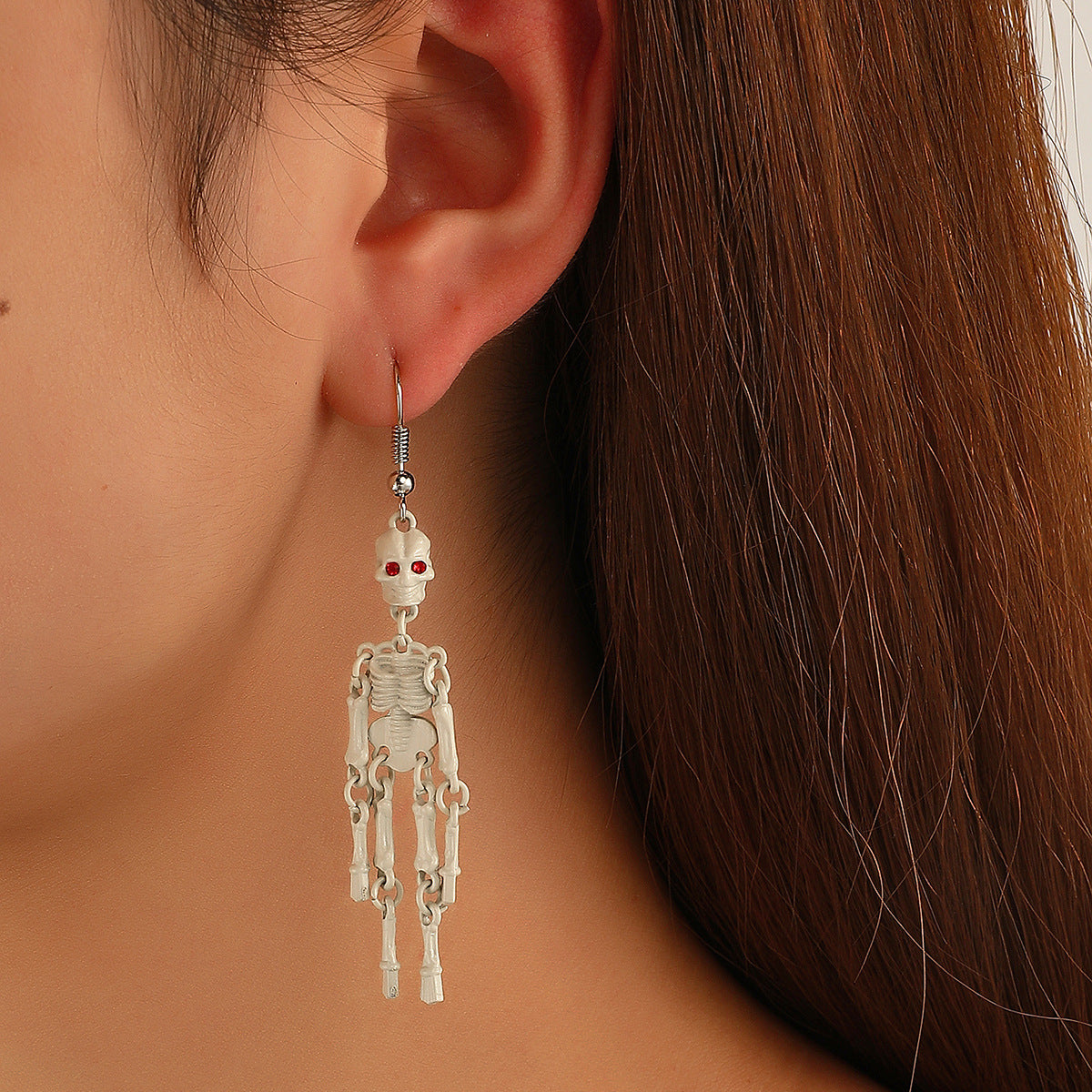 Wholesale Alloy Gothic Earrings  Skull Heart Vintage Silver Finish Jewelry Accessory