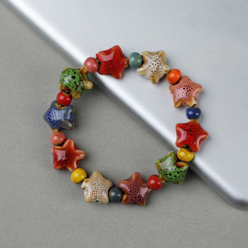 Wholesale Ceramic Glaze Porcelain Bead Bracelet ACC-BT-YXH006