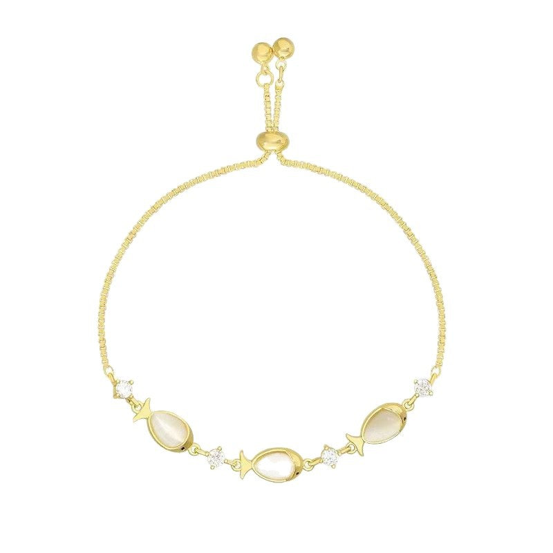 Wholesale Fish Butterfly Cat S Eye Design Alloy Bracelet Women S Trendy Everyday Jewelry Accessory Boutique Resale
