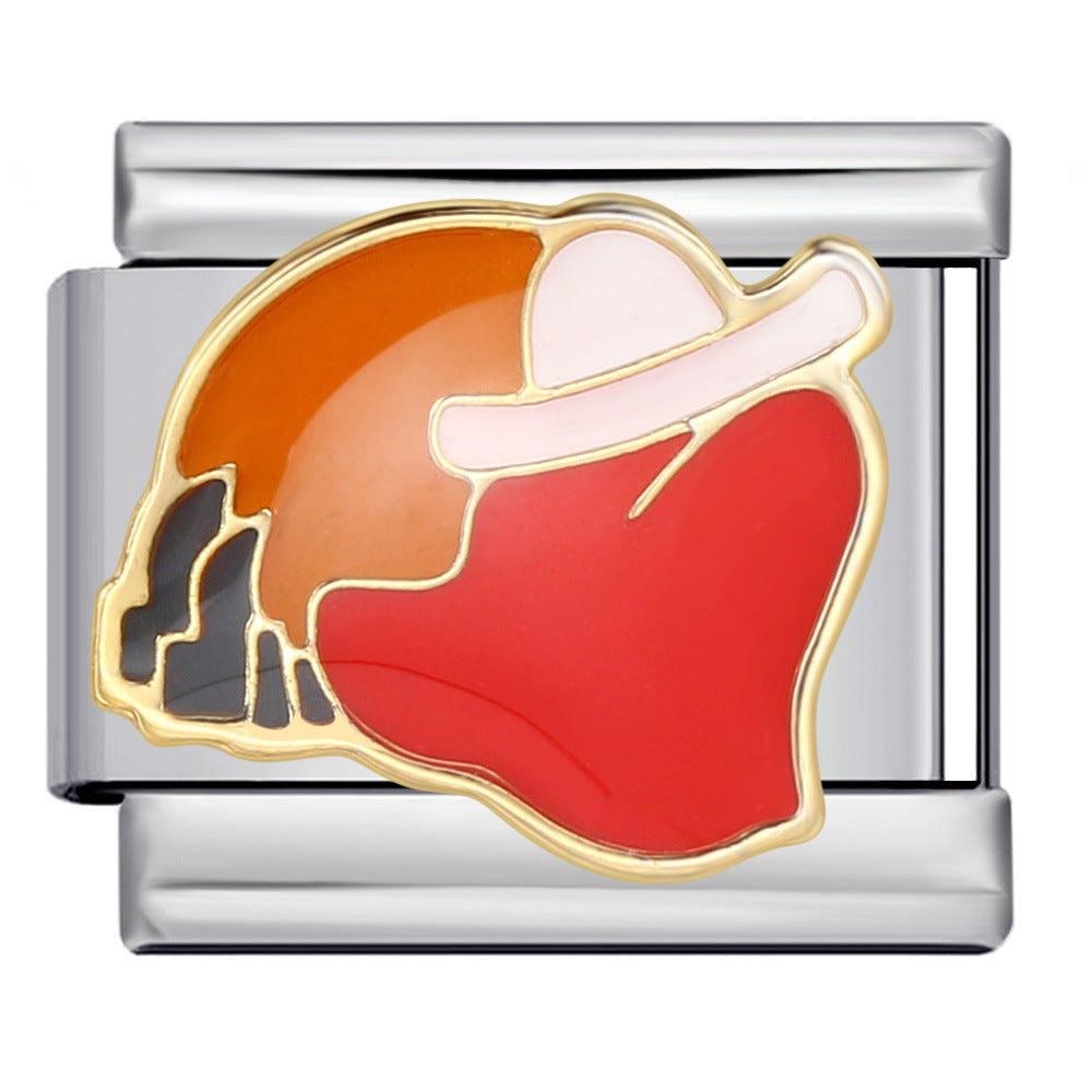 Wholesale 9mm Italian Charm Starter Bracelets DIY square Single Section Creative Stainless Steel Composable Bracelet