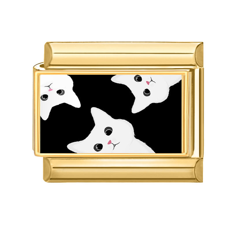 Wholesale 9mm Italian Charm Starter Bracelets DIY Heart Flower Evil Eye Series Stainless Steel Composable Bracelet