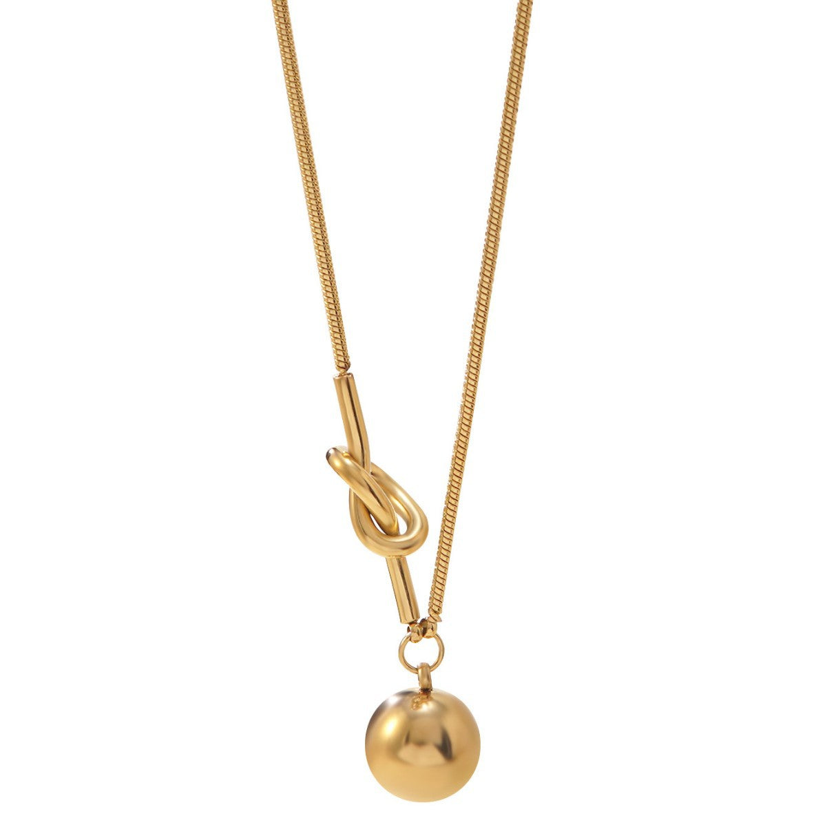 Wholesale knotted round bead  necklace non-fading  necklace