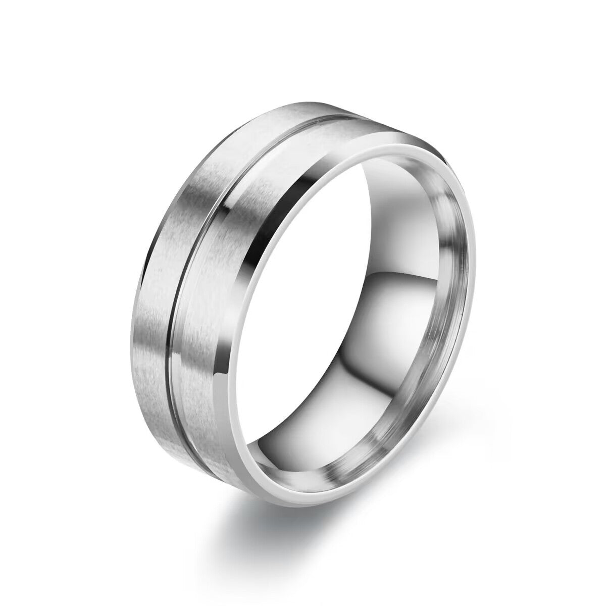Wholesale  Titanium Steel Ring Frosted Brushed Couple Ring
