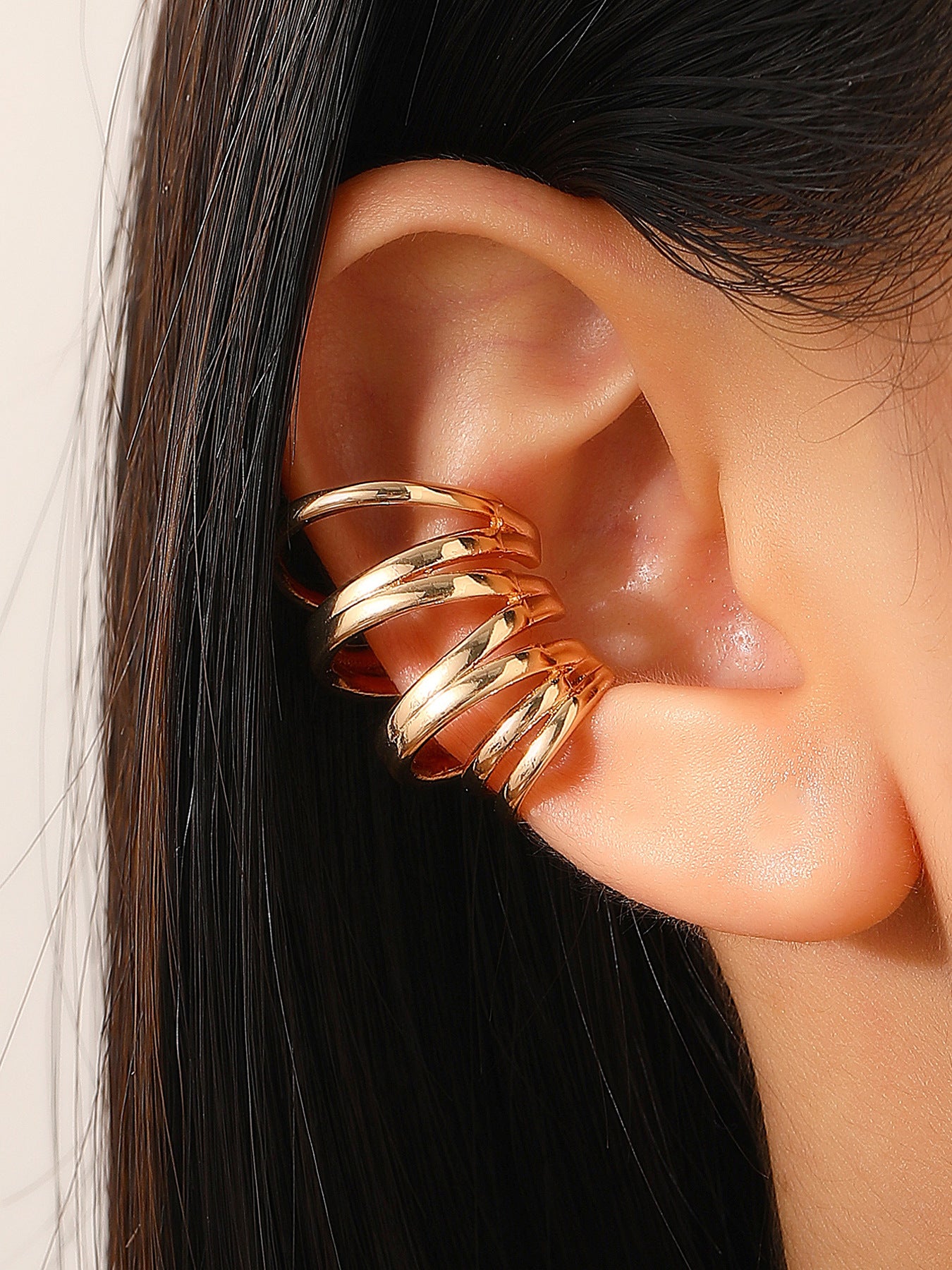 Wholesale Dragon Ear Cuff Clip On Earrings For Women Punk Style Non Pierced Zircon Ancient Silver Stylish Jewelry Gift