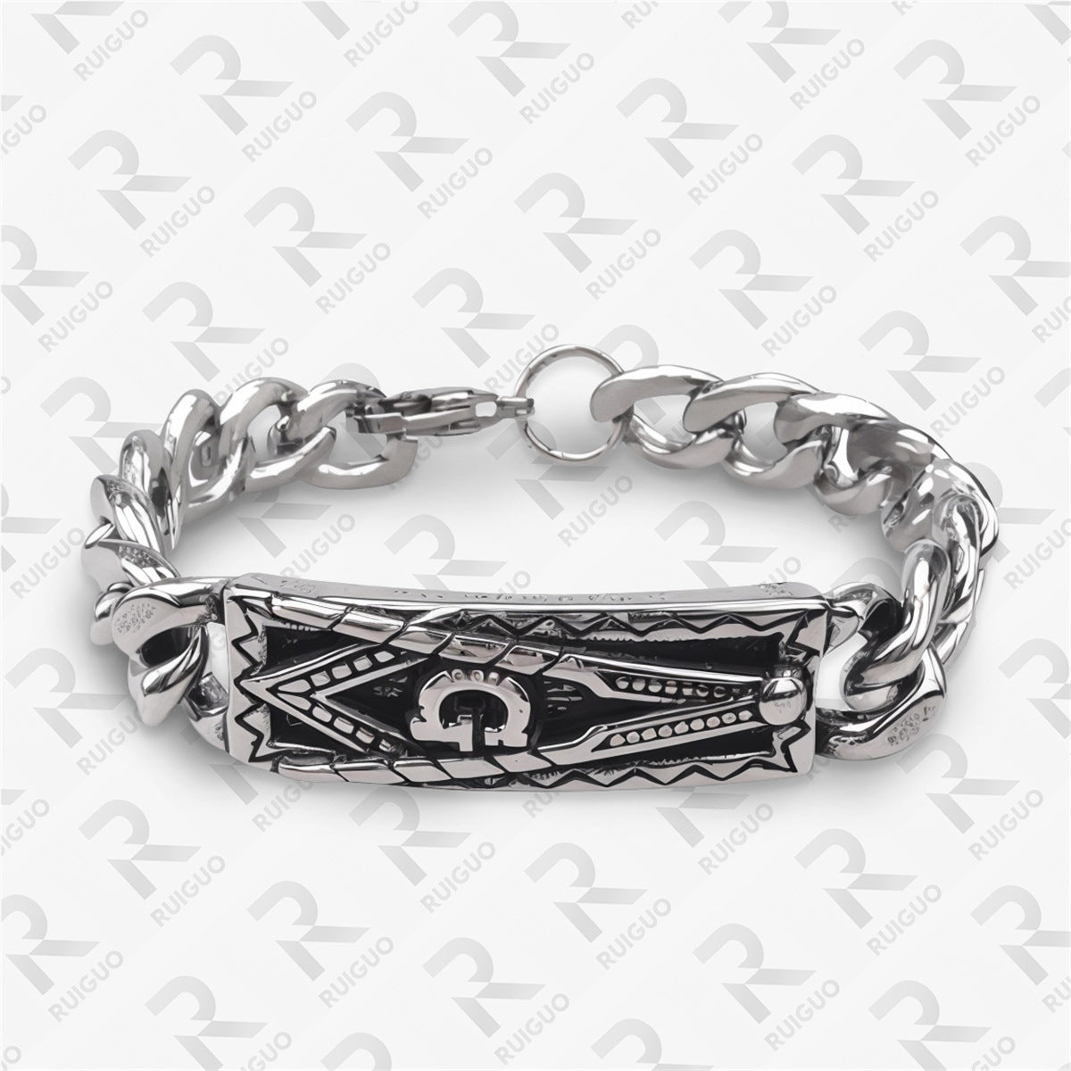Wholesale Vintage Style Celtic Knot Skull Stainless Steel Cuban Cross Punk Bracelet ACC-BT-Ruig002