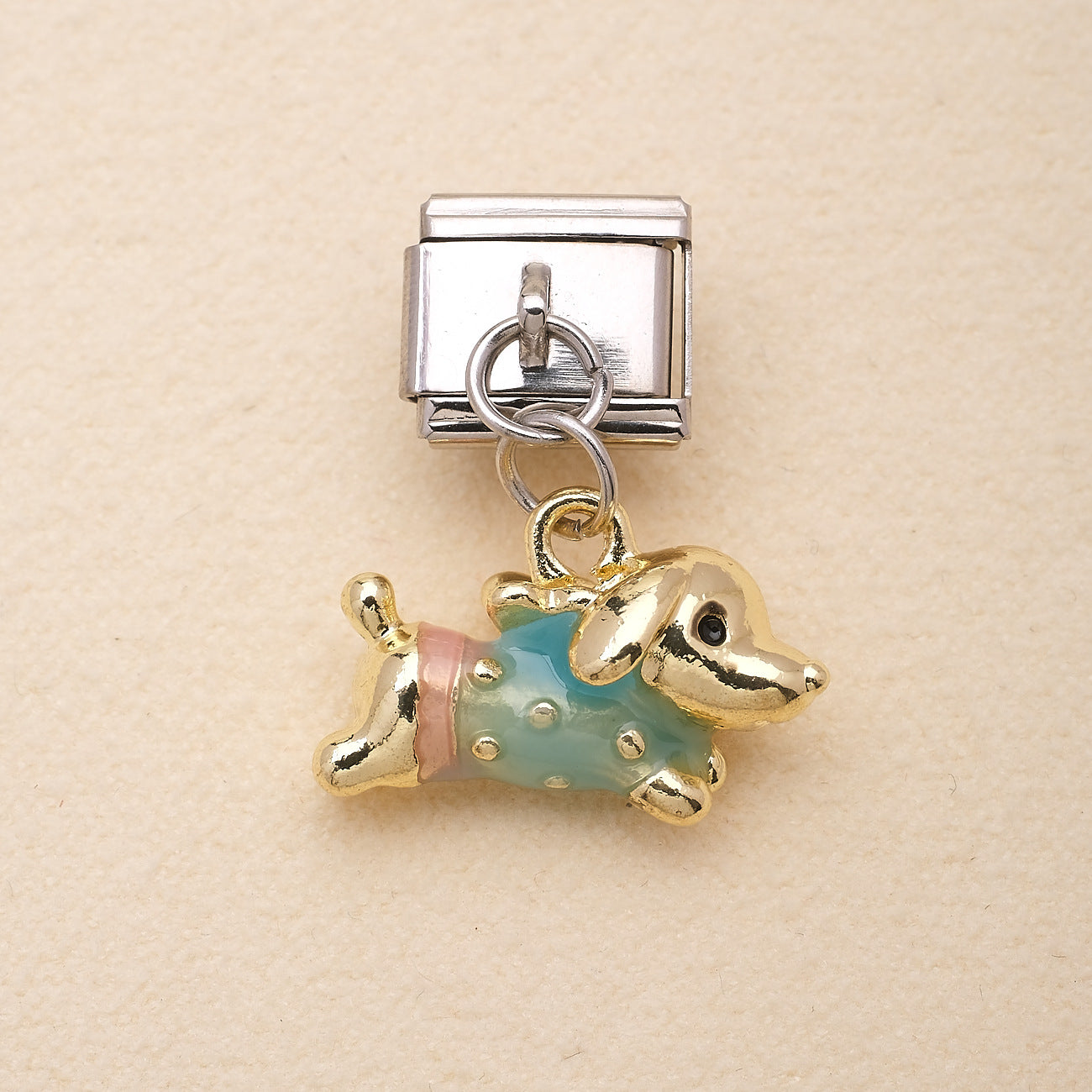 Wholesale Ocean Elements Stainless Steel Charm Pendants DIY Bracelet Accessories Pink Blue