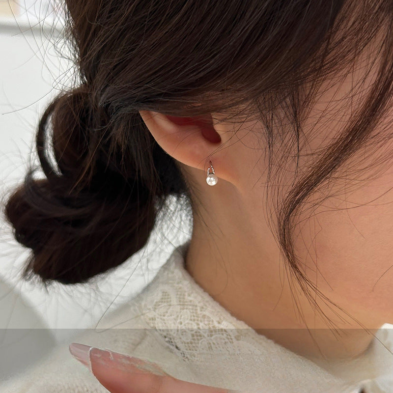 Wholesale 925 sterling silver mother-of-pearl earrings for women