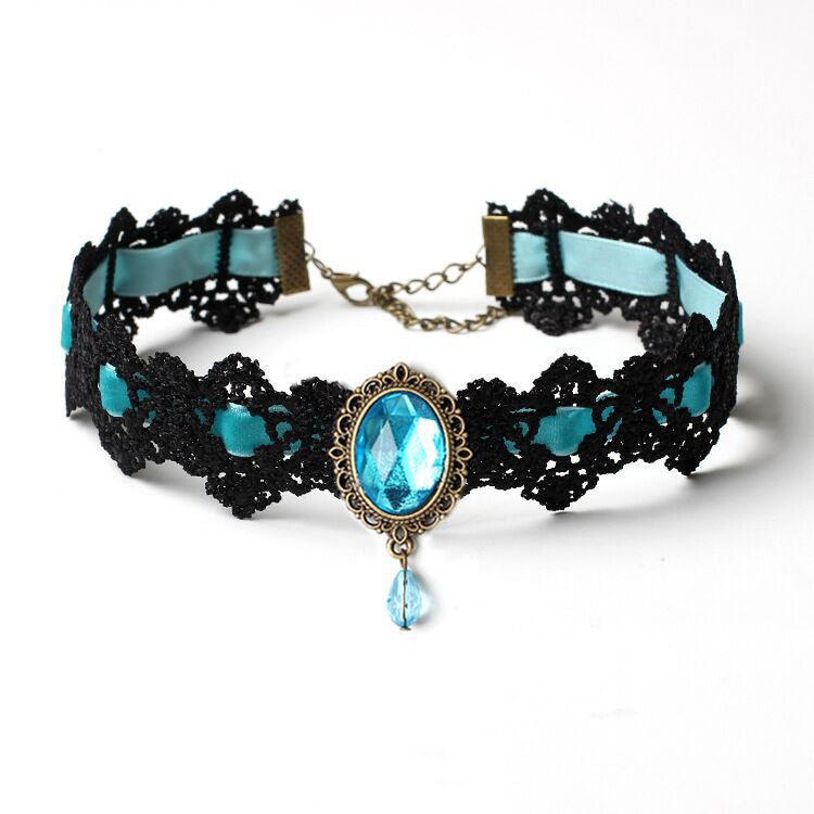 Wholesale Gothic Vintage Punk Lace Choker Necklace Alloy Jewelry Accessory Gift