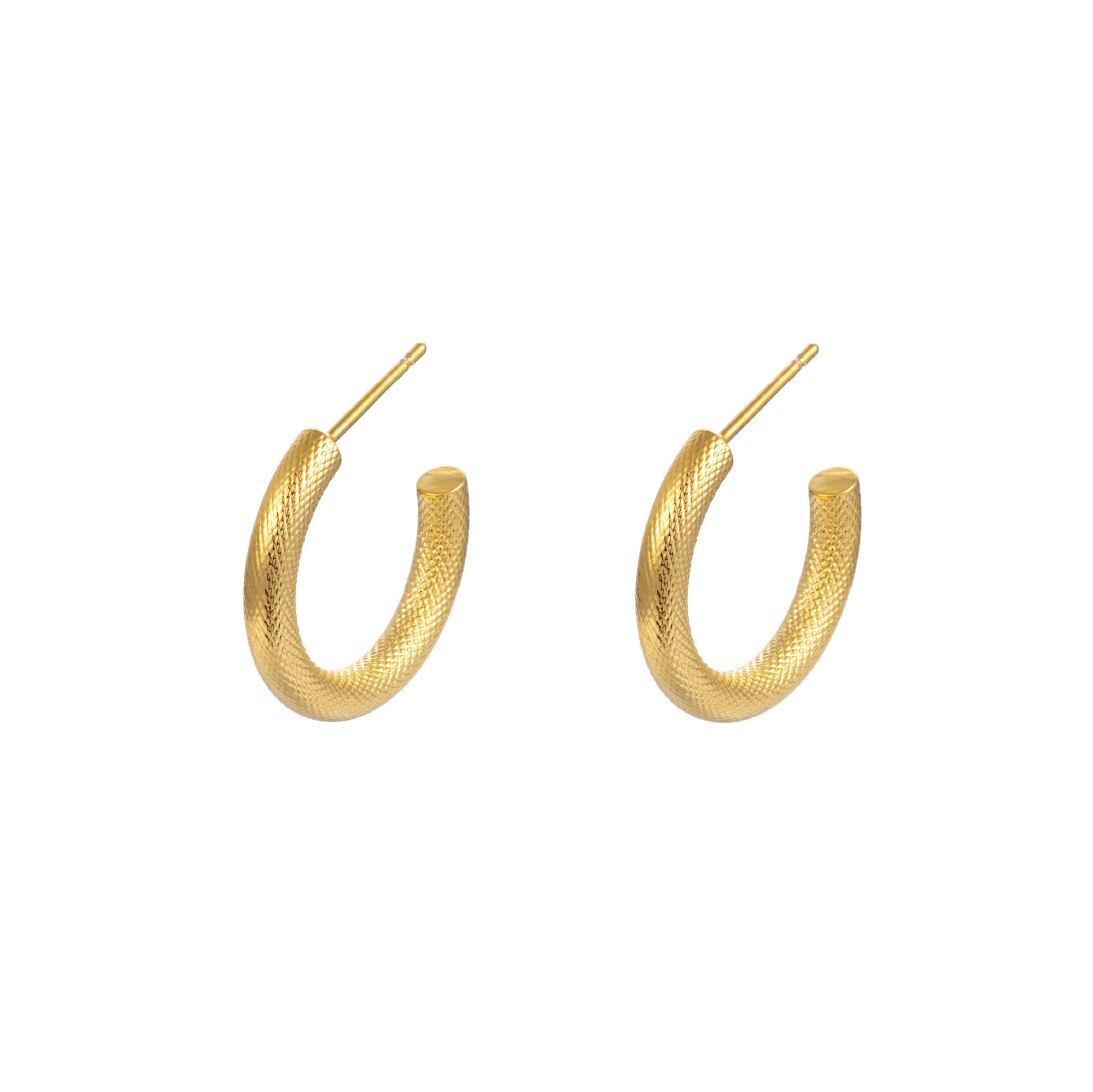 Wholesale snake skin pattern c-type plain hoop earrings