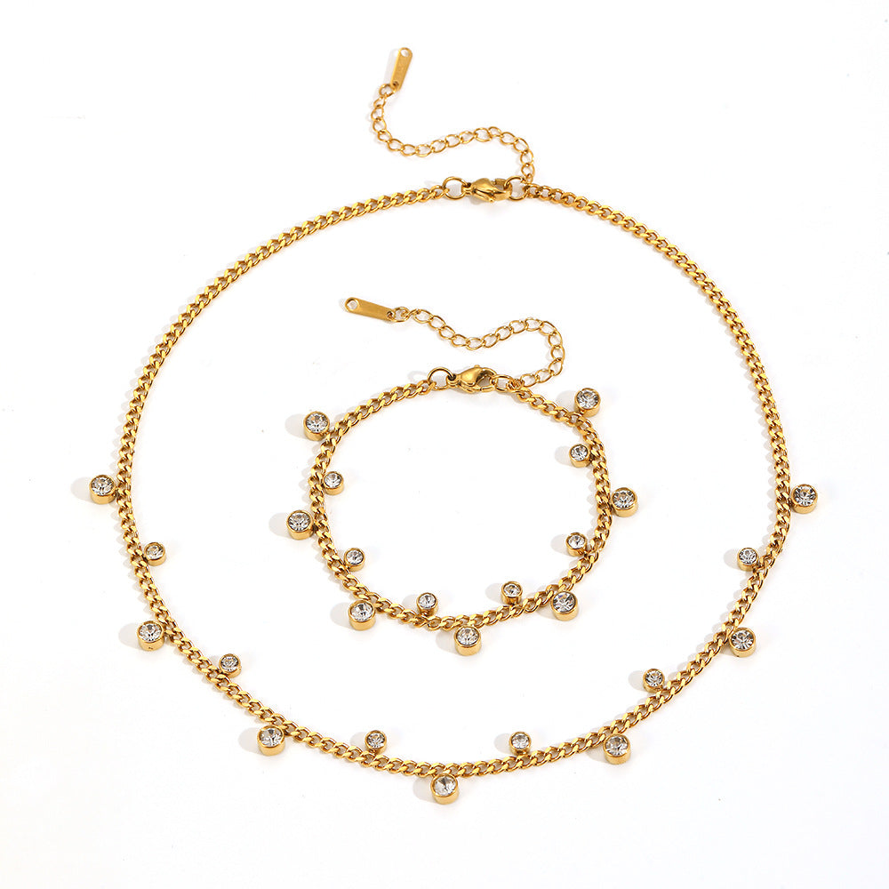 Wholesale Titanium Steel Necklace Jewelry Set