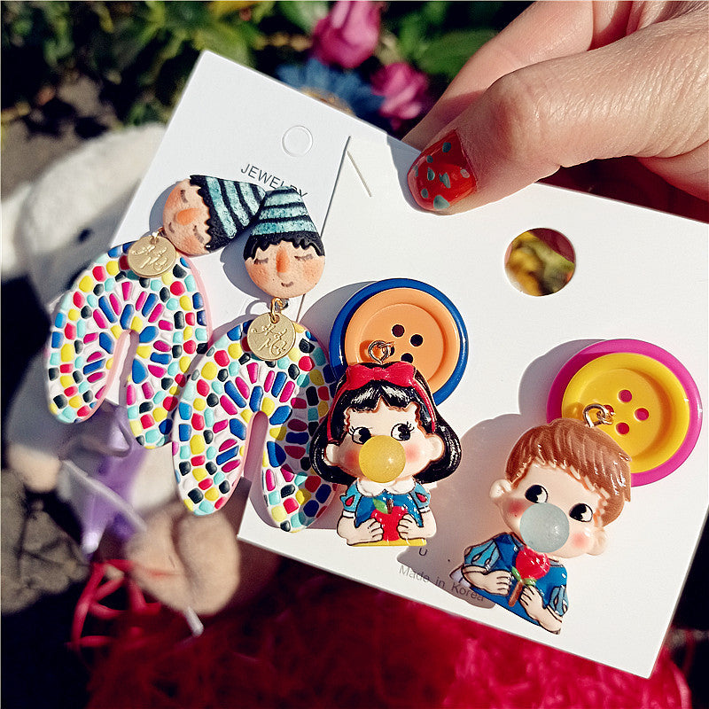 Wholesale Indian Doll Funny Earrings ACC-ES-XingJun001