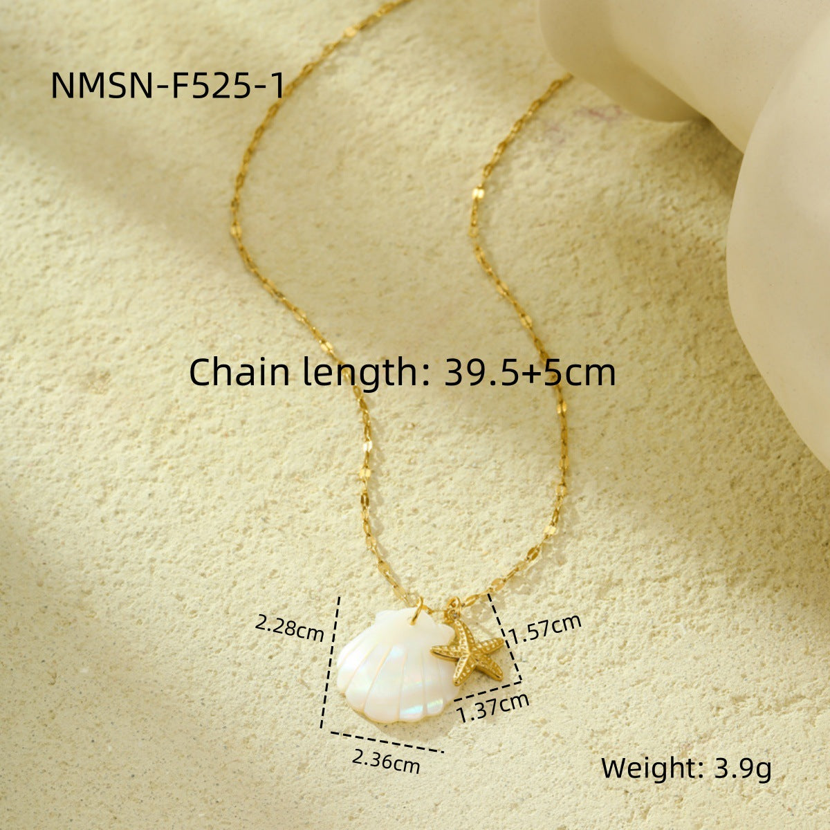 Wholesale  Stainless steel Shell Beach Wind Ocean Series Pendant Necklace
