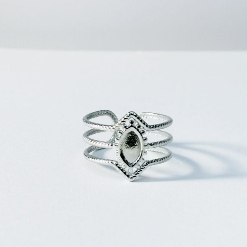 Wholesale  retro temperament Joker titanium steel diamond ring