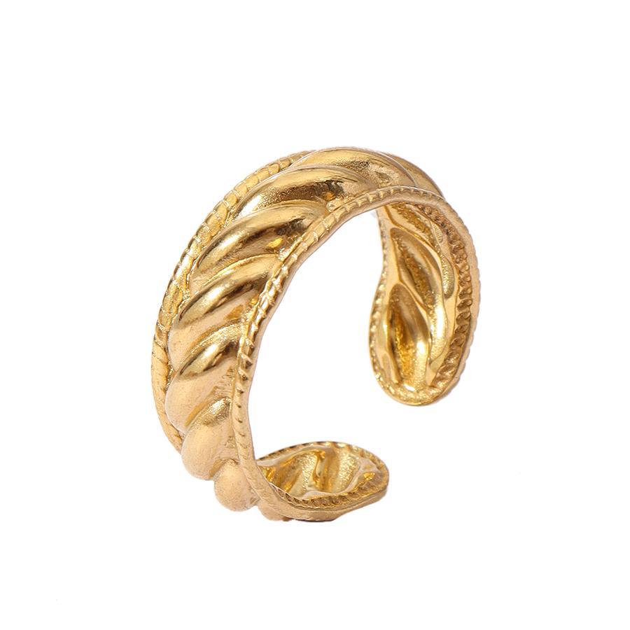 Wholesale Stainless Steel Ring Snake Love 18k Gold Plated Rings ACC-RS-MuC004