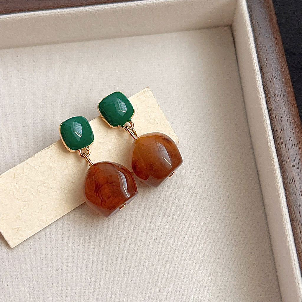 Wholesale Retro Vintage Maillard Cute Acrylic Earrings