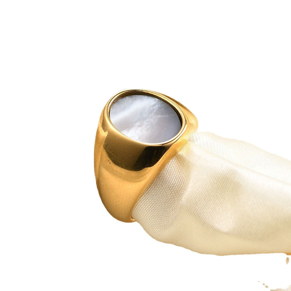 Wholesale Titanium Steel  simple 18K gold ring