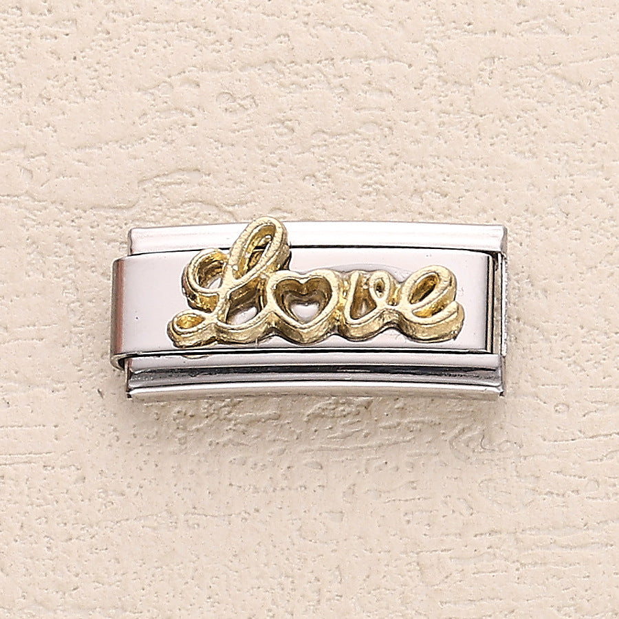 Wholesale 10pcs Italian Charm Bracelet 9mm DIY Splicing Cute Creative Stainless Steel Composable Bracelet