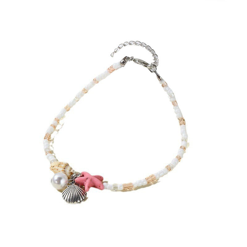 Wholesale  starfish conch shell anklet