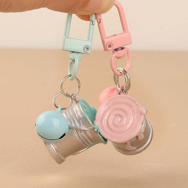 Wholesale cartoon three-dimensional paint bucket keychain