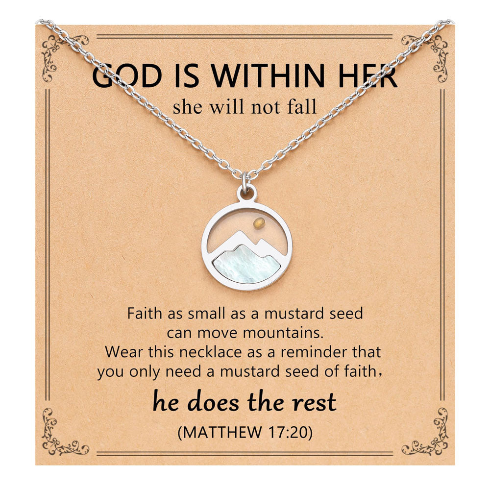 Wholesale Mustard Seed Pendant Necklace