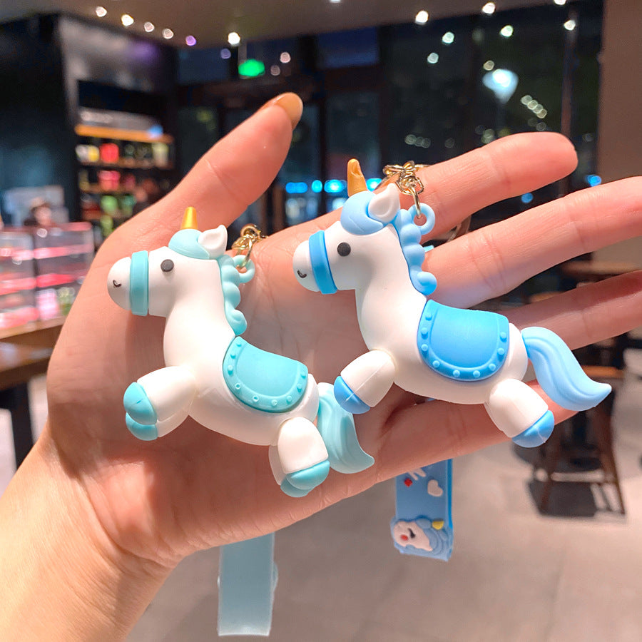 Wholesale Cartoon Pony PVC Soft Glue Cute Keychain ACC-KC-XinShu016