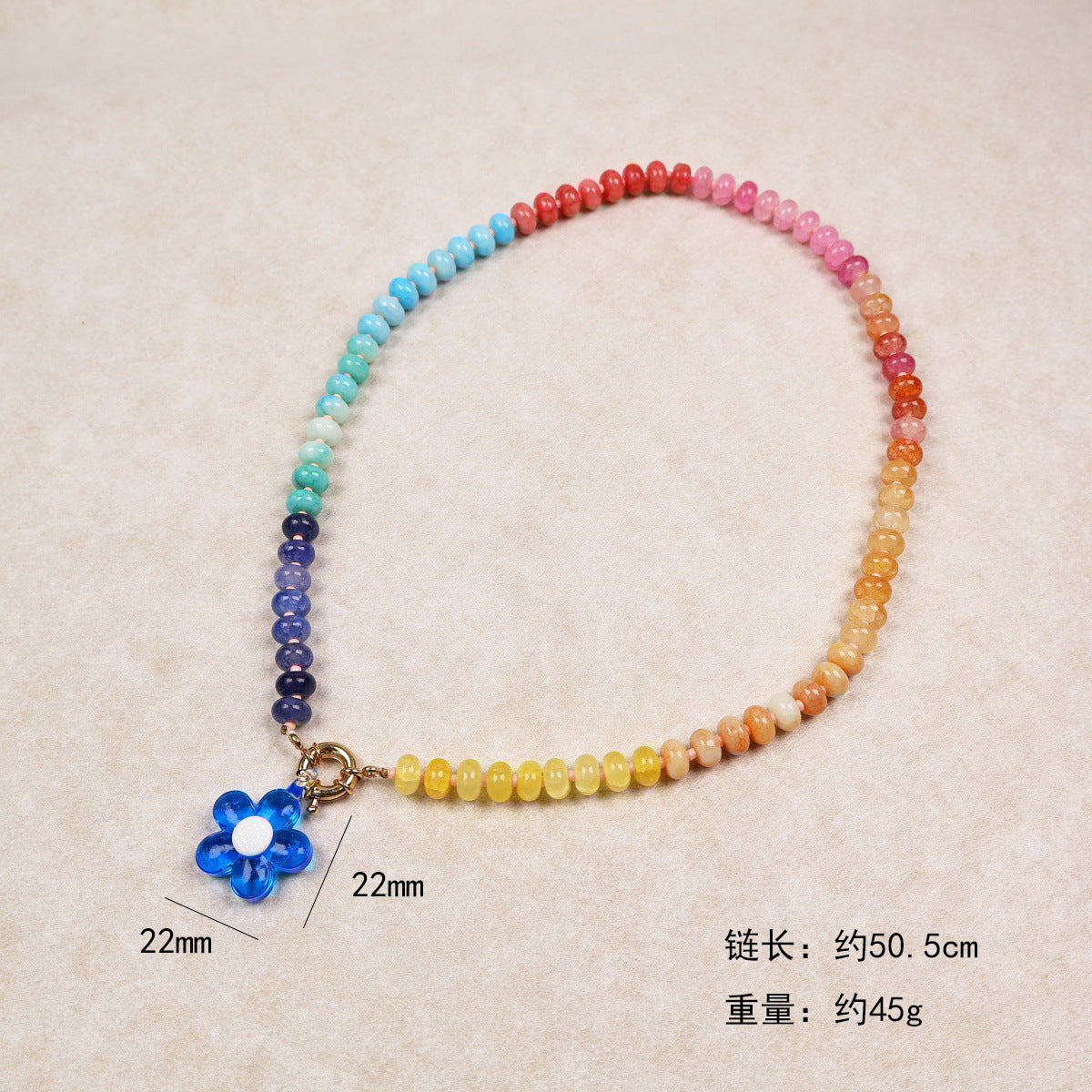 Wholesale Handmade Beaded Flower Necklace