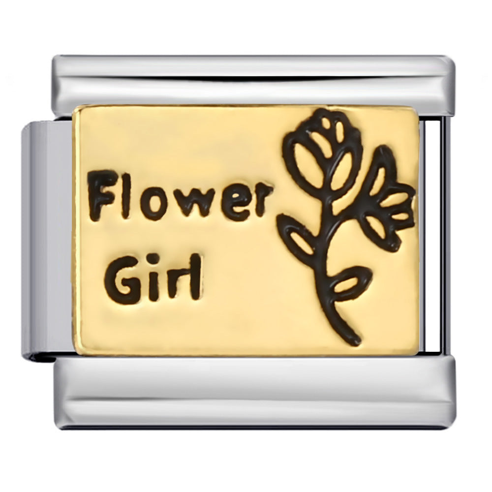 Wholesale Italian Charm Bracelet 9mm DIY Splicing Removable Girl Elements Stainless Steel Composable Bracelet