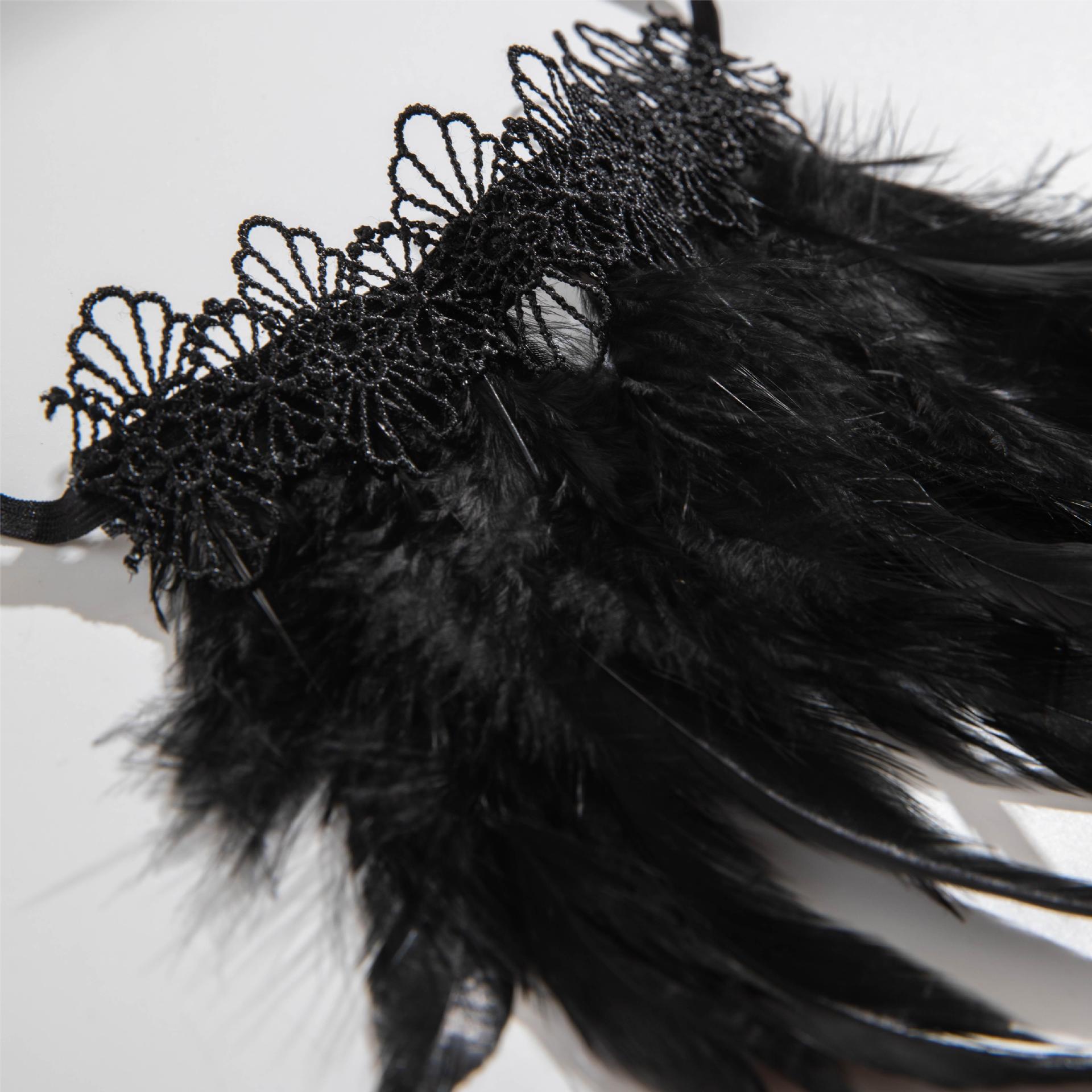 Wholesale  Punk Style Lace Feather Bracelet