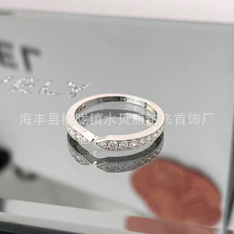 Wholesale V gold plated gold Liens wedding diamond ring
