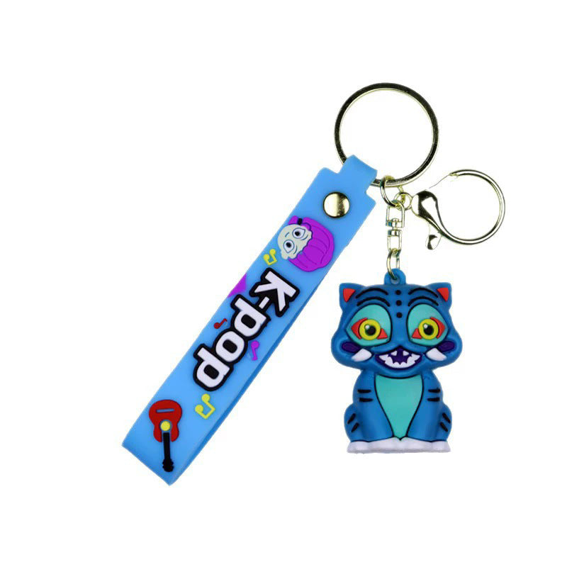 Wholesale new large K-POP Demon Hunter Girl Group PVC soft plastic  keychain