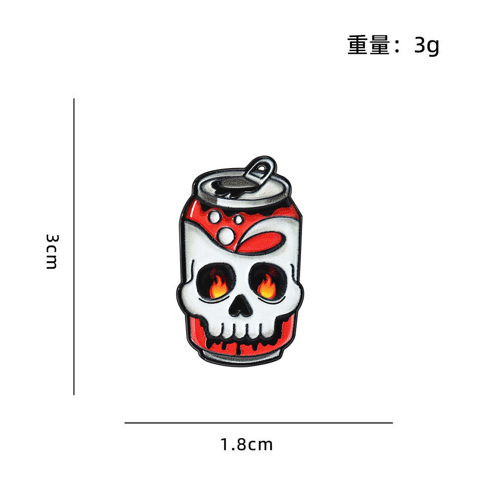 Wholesale  Skull Pumpkin Metal Pin Brooch Dark Style Decorative Jewelry Accessory For Party Gift
