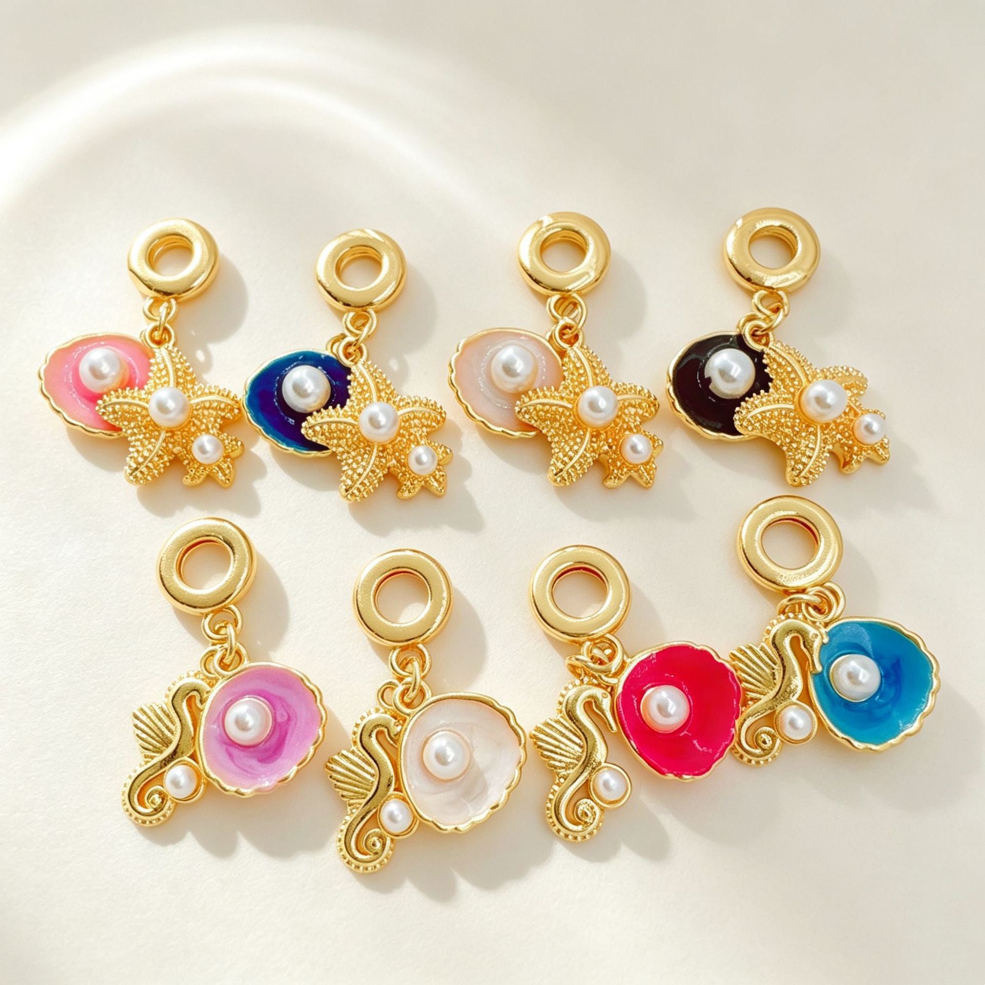Wholesale Starfish Pendant Necklace Gold Plated Copper Fashion Jewelry Accessory Gift