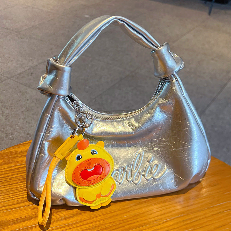 Wholesale Stylish PU Leather Capybara Plush Keychain Cute Car Bag Charm Yellow Boutique Resale