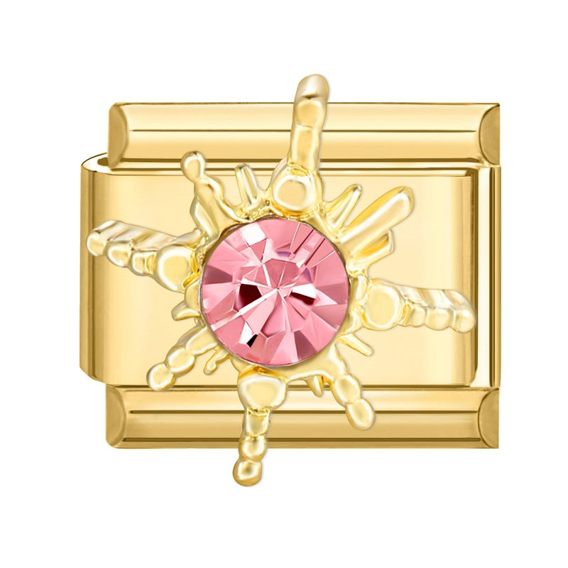 Wholesale Italian Beaded Bracelet 9mm DIY Splicing Removable Butterfly Pearl Stainless Steel Combinable Bracelet