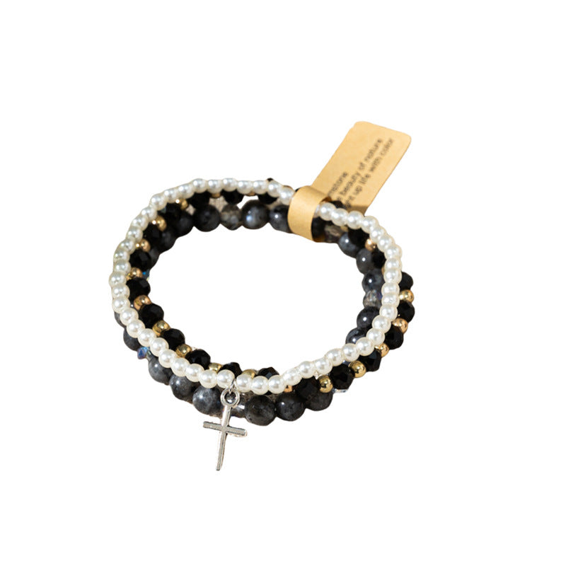 Wholesale Bohemian Color Stone  Multi-Layer Stacked Bracelet