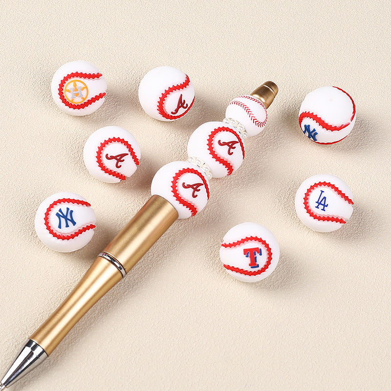 Wholesale 20pcs Baseball Football Focal Beads DIY Bead Accessories ACC-BDS-RongFa056