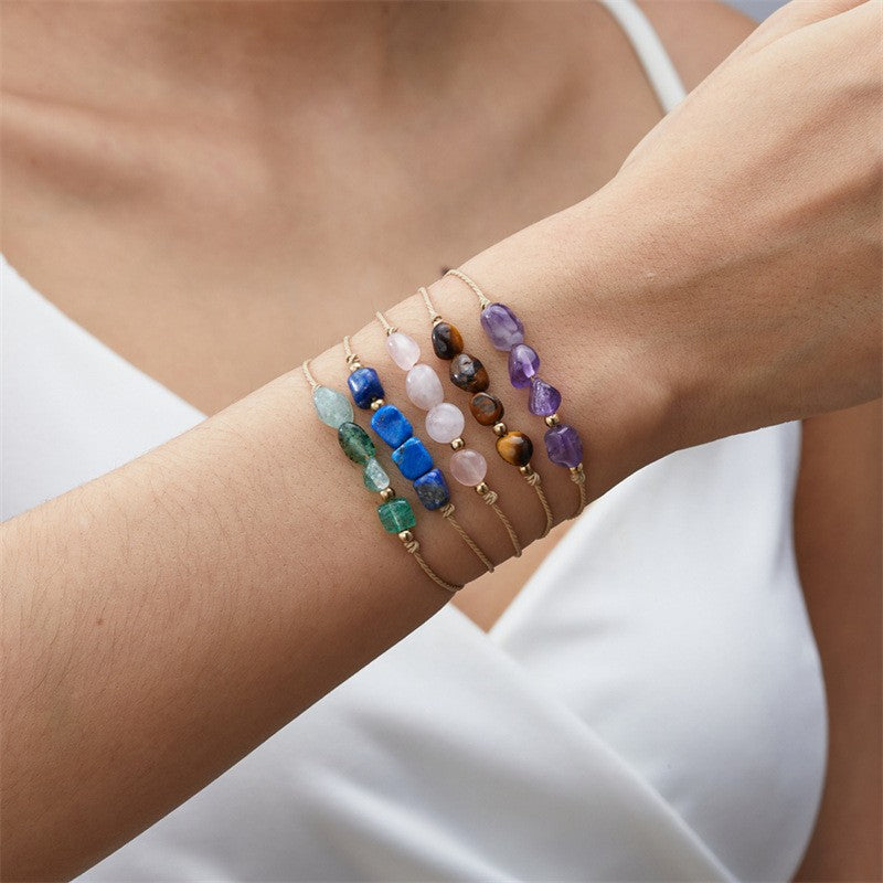 Wholesale Handmade Beaded Zodiac Bracelet In Synthetic Stone Adjustable Unisex Design For Everyday Wear Fashion Accessory